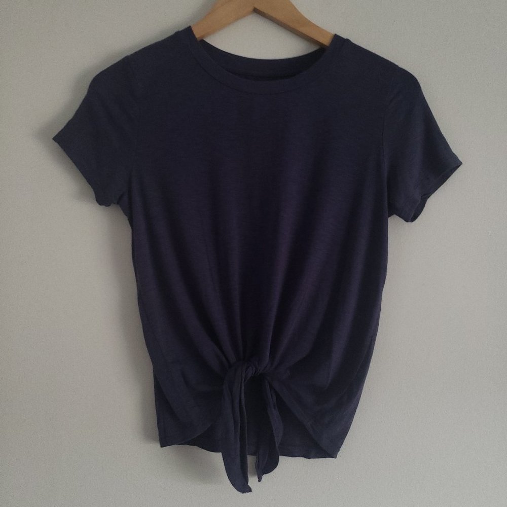 Women's American Eagle Tie up T-Shirt Blue